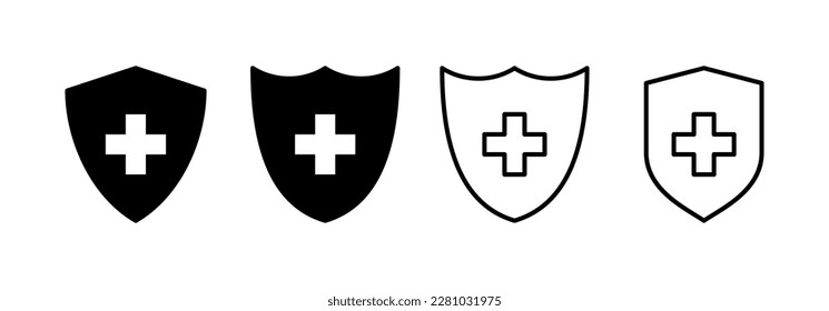 Health insurance icon vector for web and mobile app. Insurance document sign and symbol