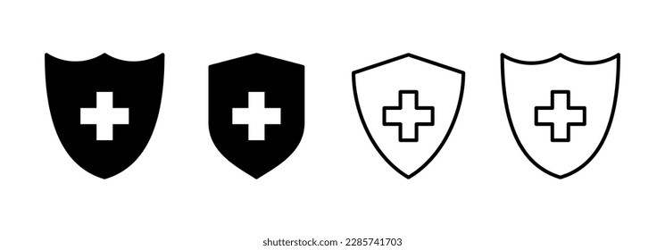 Health insurance icon vector for web and mobile app. Insurance document sign and symbol