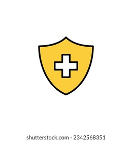 Health insurance icon vector for web and mobile app. Insurance document sign and symbol