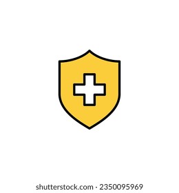 Health insurance icon vector for web and mobile app. Insurance document sign and symbol