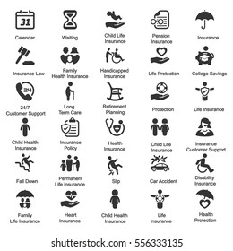 Health Insurance Icons - Gray Series (Set 1)