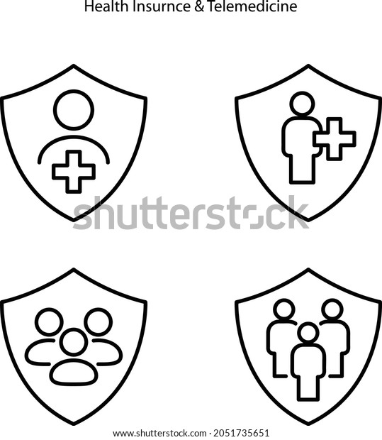 health insurance icons set isolated on\
white background. health insurance icon thin line outline linear\
health insurance symbol for logo, web, app, UI.\
