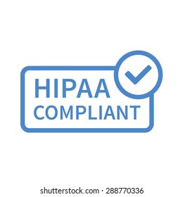Health Insurance Portability and Accountability Act - HIPAA badge line art icon for apps and websites