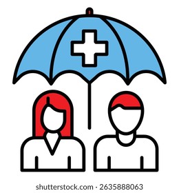Health Insurance Vector Icon Showing Medical Services