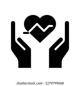 Health insurance vector, insurance related solid design icon
