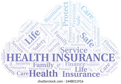 Health Insurance Word Cloud Vector Made Stock Vector (Royalty Free ...