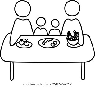 Health investment and wellness returns. Family dining together at a table.