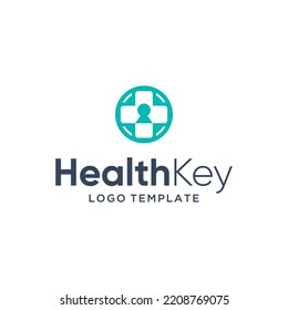 Abstraktes Logo "Health Key" - Abstrakt modern