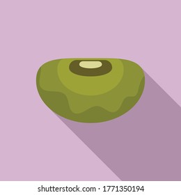 Health kidney bean icon. Flat illustration of health kidney bean vector icon for web design