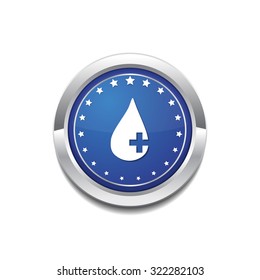 Health Kit Blue Vector Icon Button
