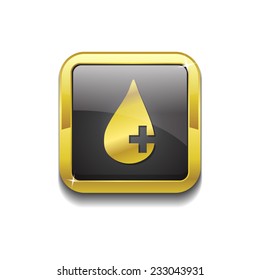 Health Kit Gold Vector Icon Button