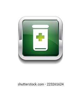 Health Kit Green Vector Icon Button