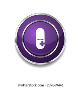 Health Kit Purple Vector Icon Button