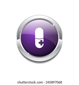 Health Kit Purple Vector Icon Button