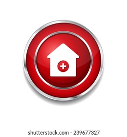 Health Kit Red Vector Icon Button