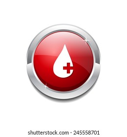 Health Kit Red Vector Icon Button