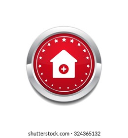 Health Kit Red Vector Icon Button