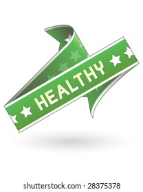 Health label sticker for food, product, or service print materials, websites, and packaging