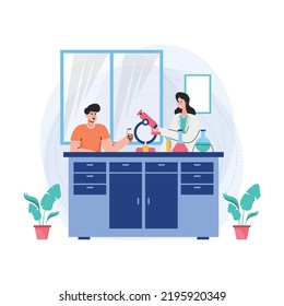 The Health Laboratory illustration concept