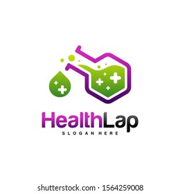 Health Lap Logo Design Concept Vector. Health Logo Template. Icon Symbol. Illustration