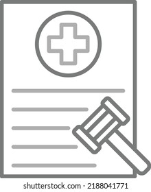 Health Law vector icon. Can be used for printing, mobile and web applications.