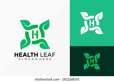Health Leaf Logo Design. Creative Idea logos designs Vector illustration template