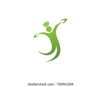 health leaf logo design template