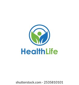 Health Life Logo Design Natural illustration