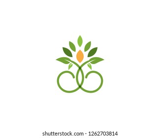 Health life logo design vector