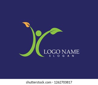 Health life logo design vector
