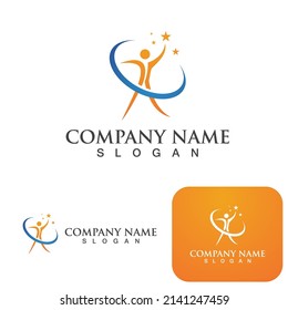 Health life people  logo sign illustration vector design