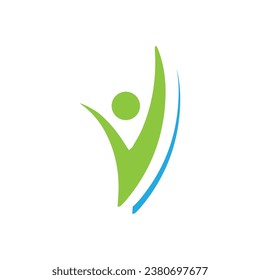 Health life people logo vector