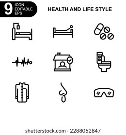 health and life style icon or logo isolated sign symbol vector illustration - high quality black style vector icons