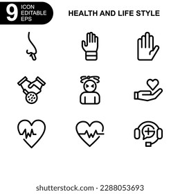 health and life style icon or logo isolated sign symbol vector illustration - high quality black style vector icons