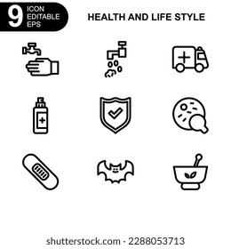 health and life style icon or logo isolated sign symbol vector illustration - high quality black style vector icons
