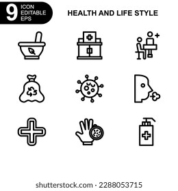 health and life style icon or logo isolated sign symbol vector illustration - high quality black style vector icons