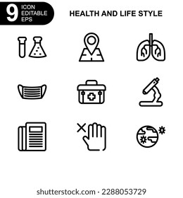 health and life style icon or logo isolated sign symbol vector illustration - high quality black style vector icons