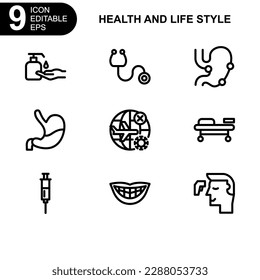 health and life style icon or logo isolated sign symbol vector illustration - high quality black style vector icons