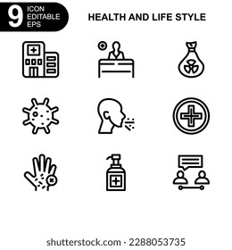 health and life style icon or logo isolated sign symbol vector illustration - high quality black style vector icons