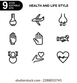 health and life style icon or logo isolated sign symbol vector illustration - high quality black style vector icons
