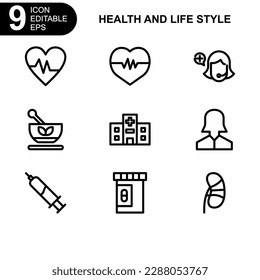 health and life style icon or logo isolated sign symbol vector illustration - high quality black style vector icons