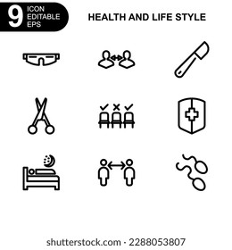 health and life style icon or logo isolated sign symbol vector illustration - high quality black style vector icons