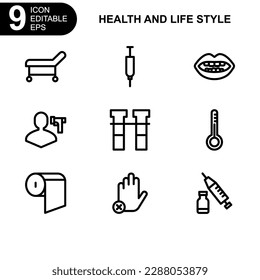 health and life style icon or logo isolated sign symbol vector illustration - high quality black style vector icons
