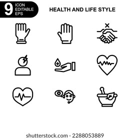 health and life style icon or logo isolated sign symbol vector illustration - high quality black style vector icons