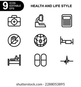 health and life style icon or logo isolated sign symbol vector illustration - high quality black style vector icons