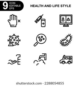 health and life style icon or logo isolated sign symbol vector illustration - high quality black style vector icons