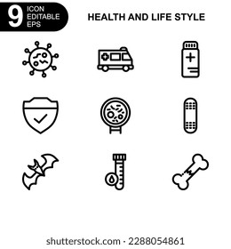 health and life style icon or logo isolated sign symbol vector illustration - high quality black style vector icons