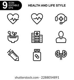 health and life style icon or logo isolated sign symbol vector illustration - high quality black style vector icons