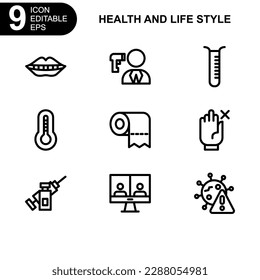 health and life style icon or logo isolated sign symbol vector illustration - high quality black style vector icons