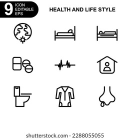 health and life style icon or logo isolated sign symbol vector illustration - high quality black style vector icons